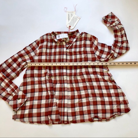 Current/Elliott  The Lucy Tuck LS Plaid Blouse - Picture 8 of 8